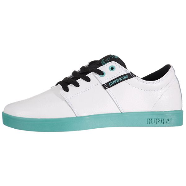 Supra Womens Stacks Low Top Shoes - White | Canada Y9035-6O71